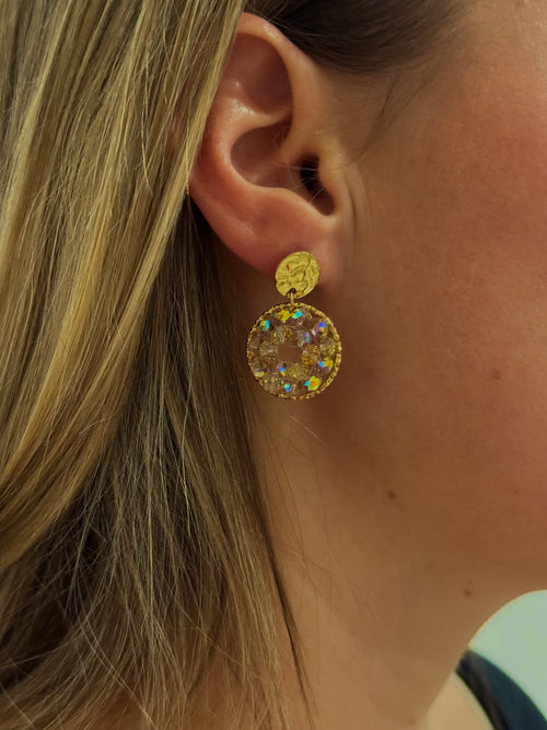 Boucles d’oreilles déesse Éris bijou acier inoxydable fait main