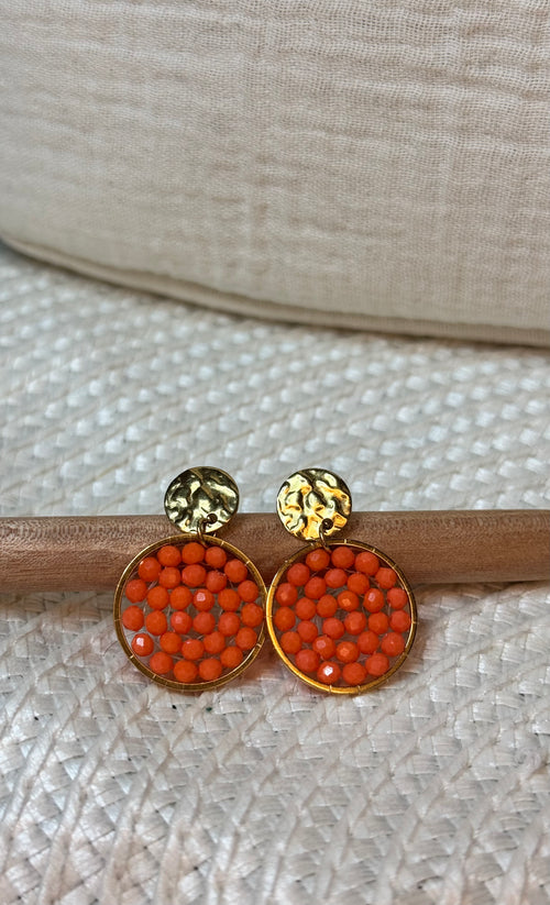 Boucles d’oreilles déesse Hestia bijou acier inoxydable fait main 