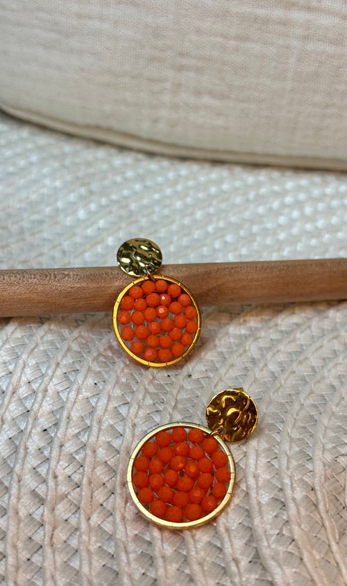 Boucles d’oreilles déesse Hestia bijou acier inoxydable fait main 