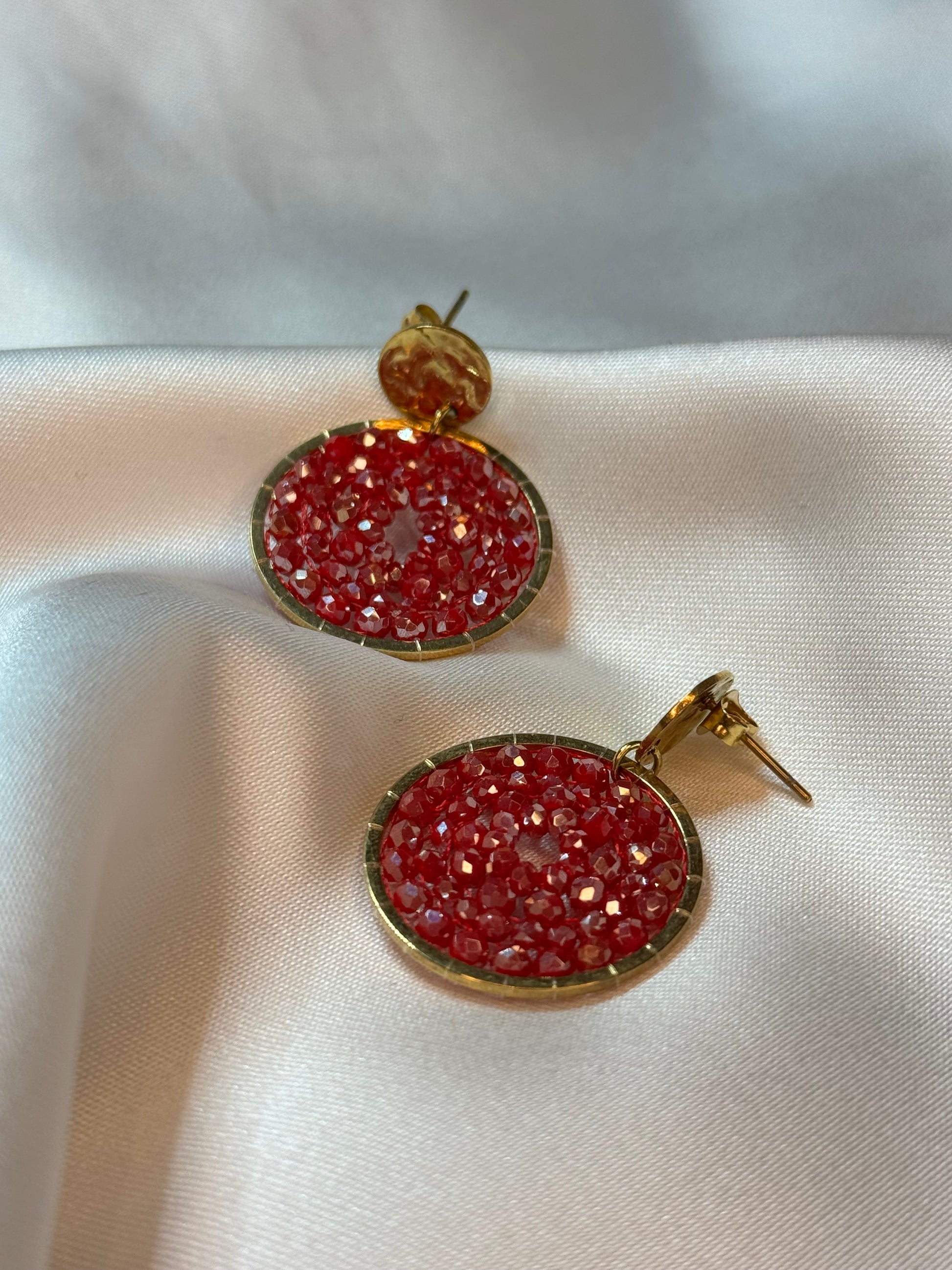 Boucles d’oreilles déesse Nyx bijou acier inoxydable fait main