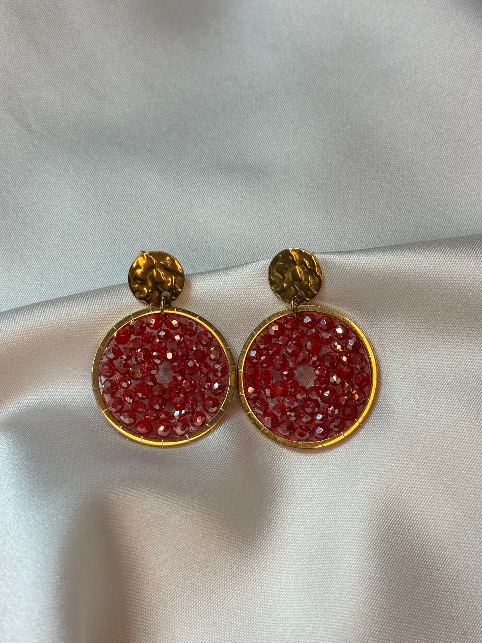 Boucles d’oreilles déesse Nyx bijou acier inoxydable fait main