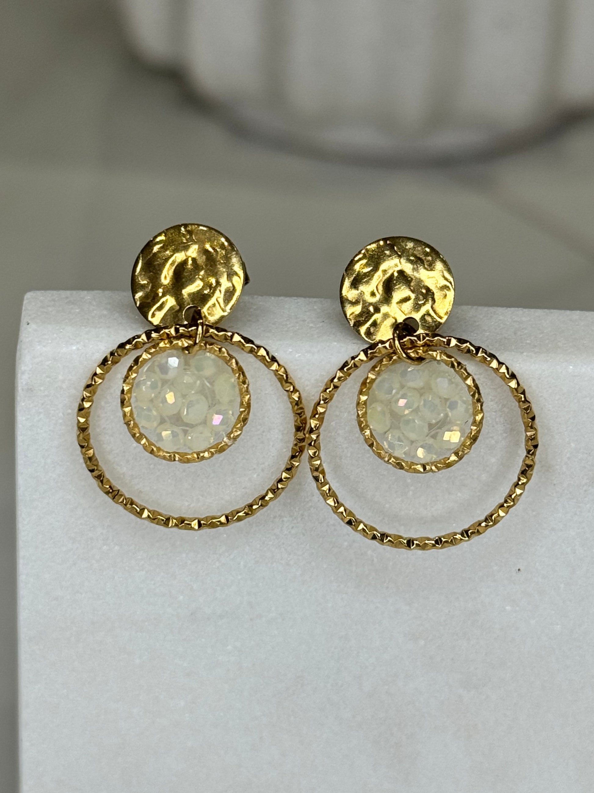 Boucles d’oreilles déesse Éris bijou acier inoxydable fait main