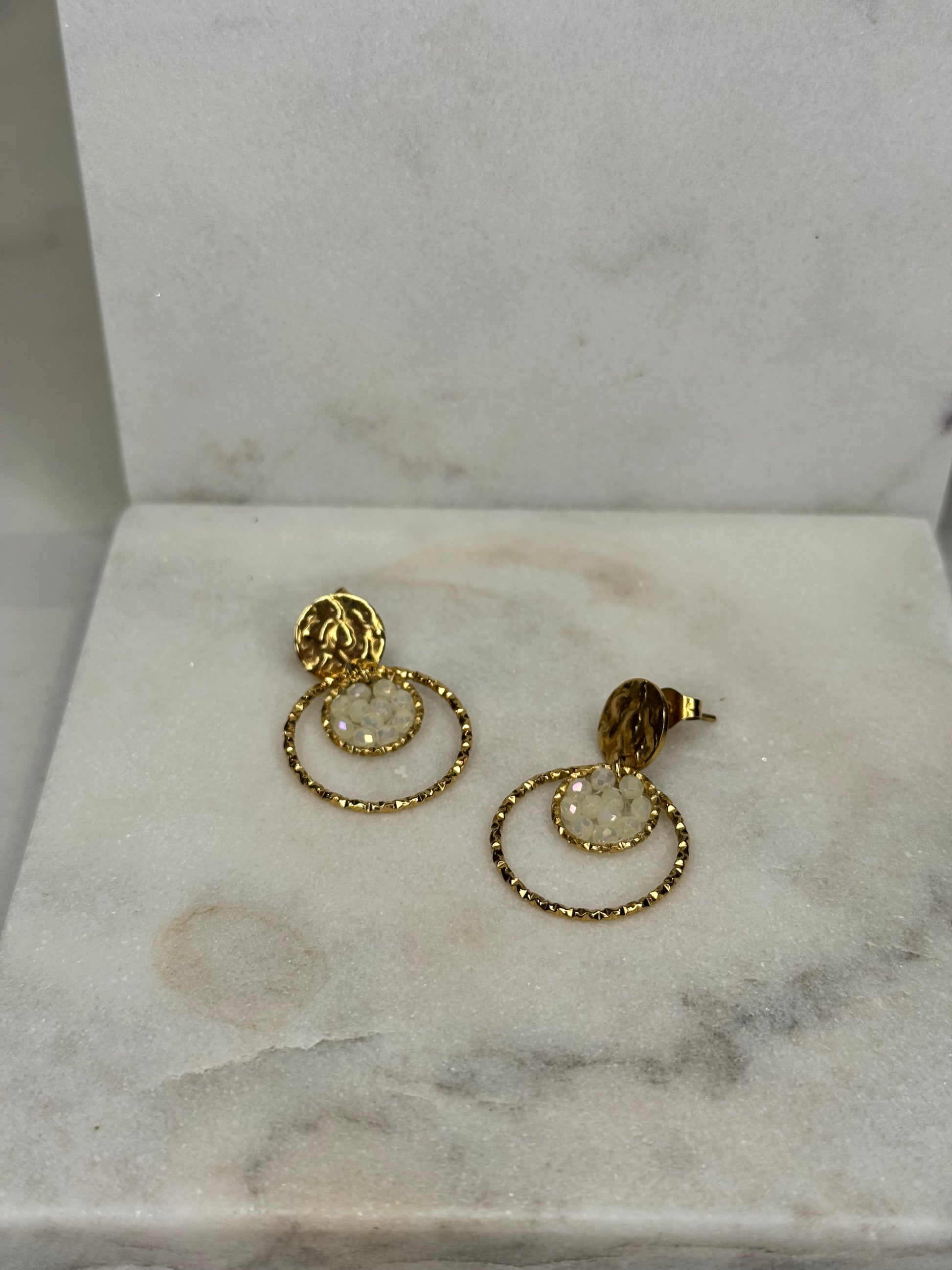 Boucles d’oreilles déesse Éris bijou acier inoxydable fait main