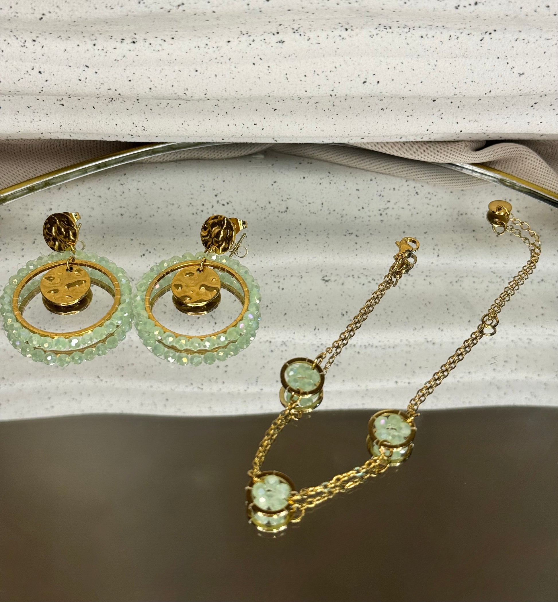 Boucles d’oreilles déesse Gaia bijou acier inoxydable fait main