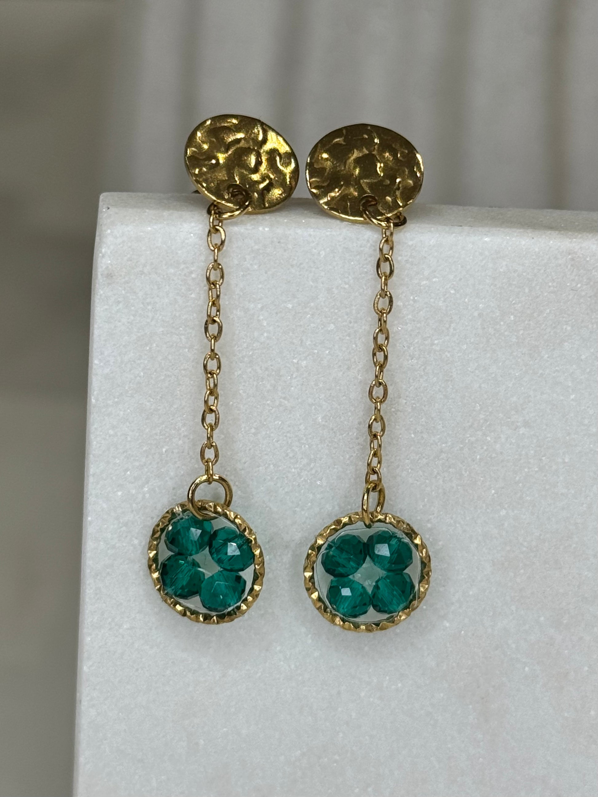 Boucles d’oreilles déesse Éris bijou acier inoxydable fait main