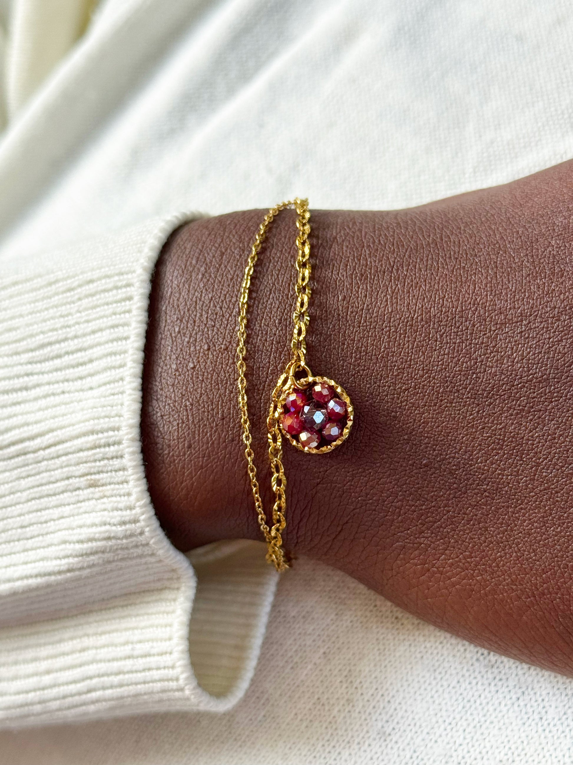 Bracelet déesse Nyx bijou acier inoxydable fait main