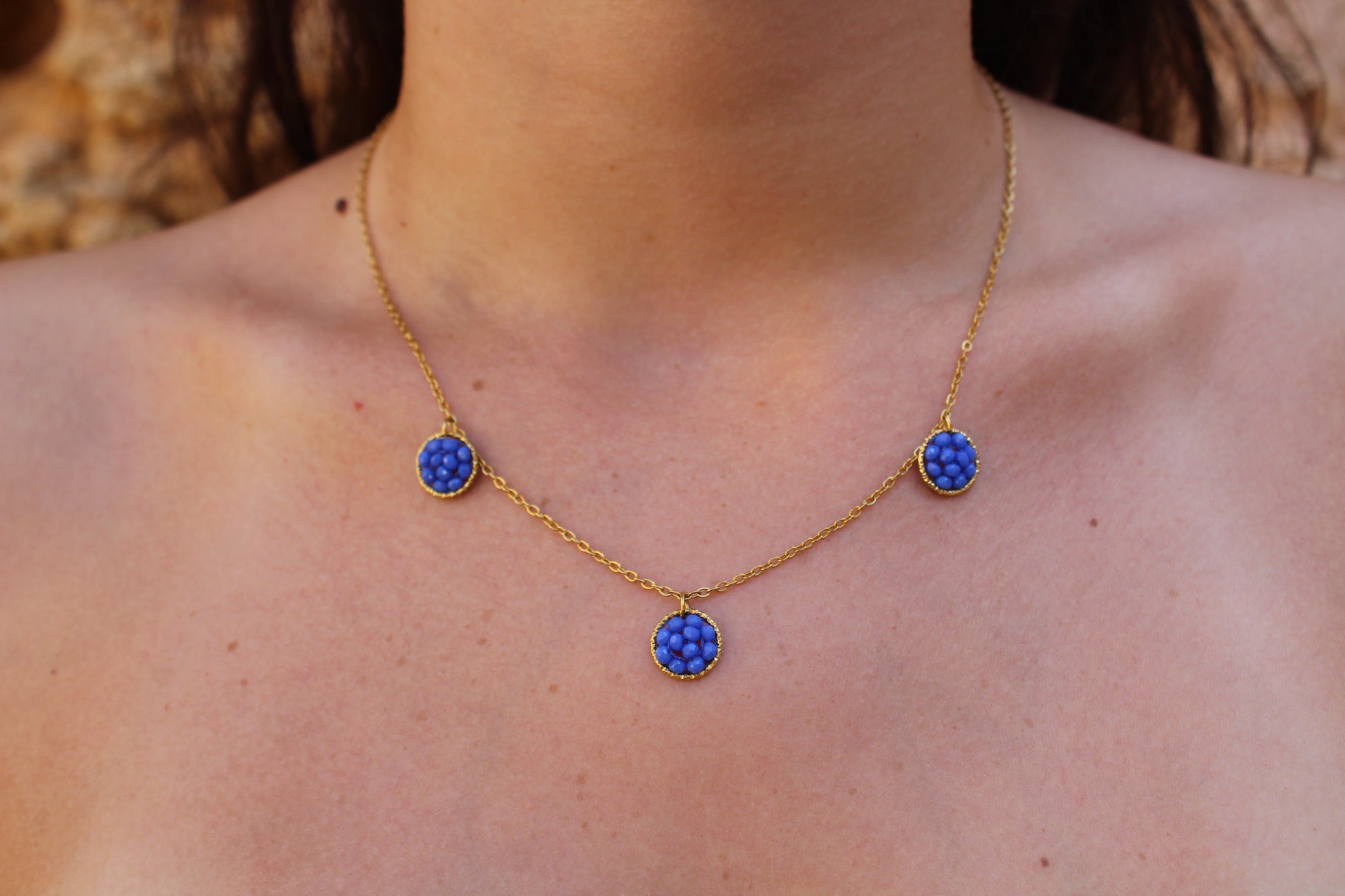 Collier déesse Thémis bijou acier inoxydable fait main 