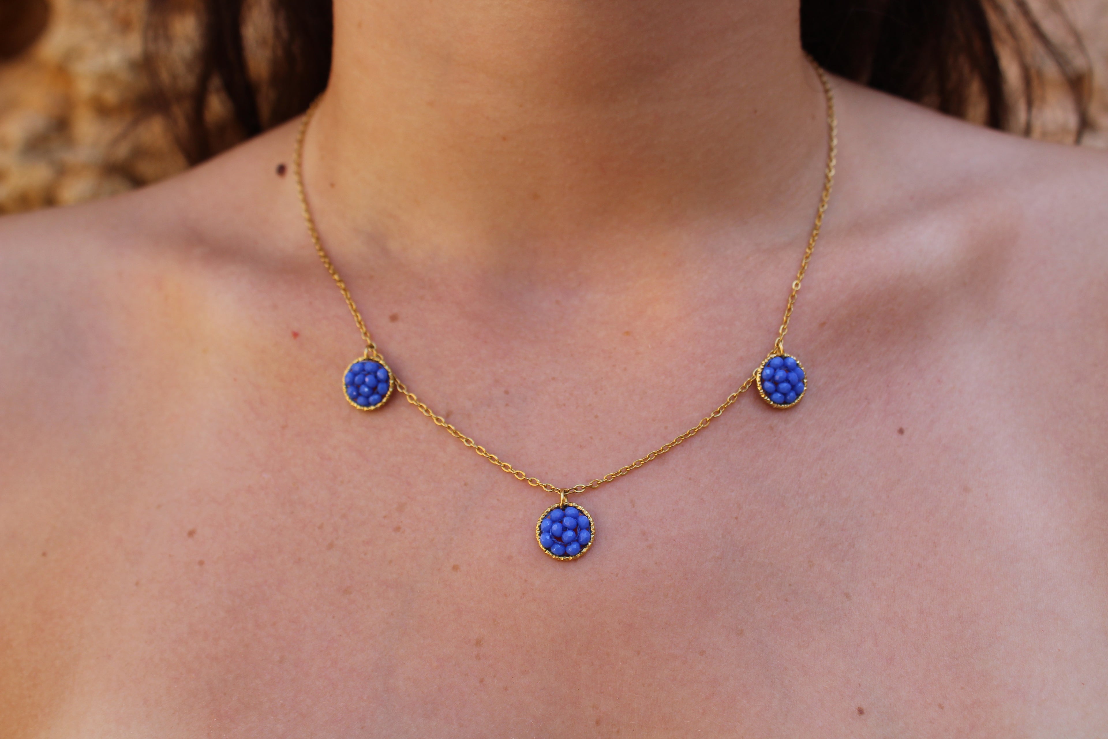 Collier déesse Thémis bijou acier inoxydable fait main 